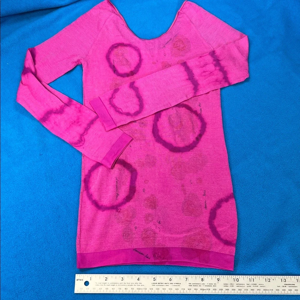 Hot Magenta TieDye Stocking Top AMB O/S NWOT - Picture 9 of 10